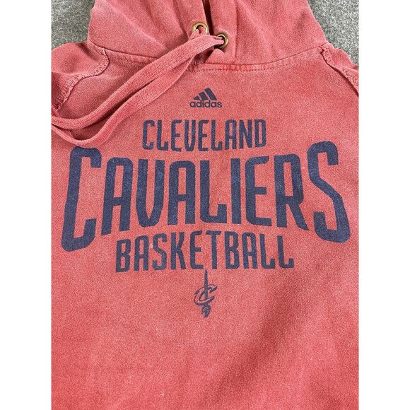 Adidas Cleveland Cavaliers Y2K LeBron James Heavyweight Red Hoodie Men’s Medium - Picture 3 of 7
